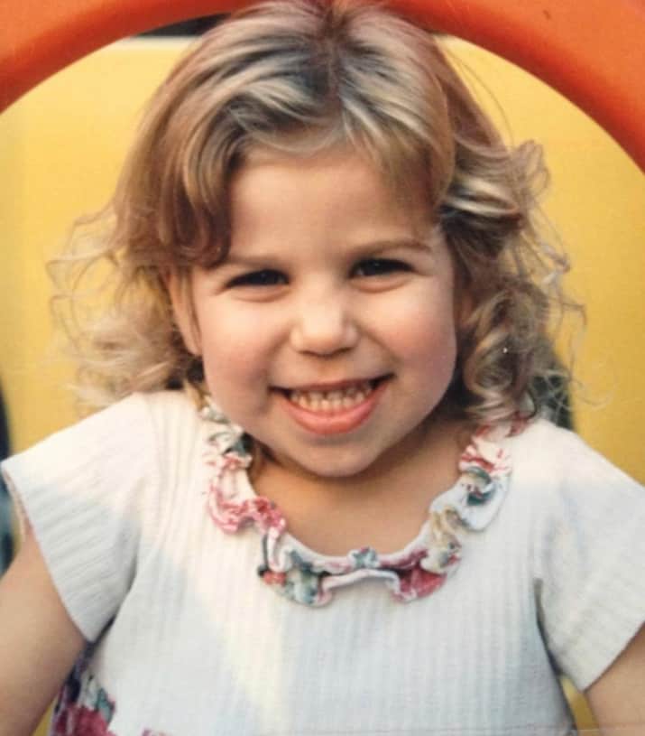 childhood photo of Rachel